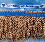 Hebrew Israelite 'Heavenly Blue' Shirt w/ Premium Gold, Blue or White Fringes