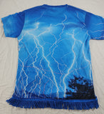 Hebrew Israelite 'Lightning' T-Shirt w/ Fringes