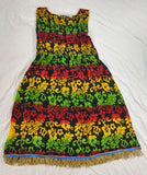 Vestido hebreo israelita 100% rayón elástico con flecos dorados