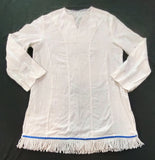 Hebrew Israelite Long Sleeve Cotton Tunic w/ Fringes