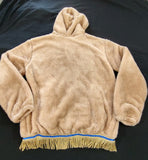 'Lamb's Wool' Light Hooded Jacket with Fringes