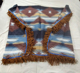 Hebrew Israelite Northern Kingdom Shawl with Suede Fringes