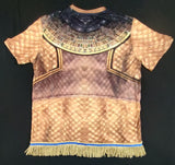 Hebrew Israelite Warrior Armour Print Shirt w/ Fringes