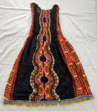 Hebrew Israelite Dashiki Print Stretch-top Dress with Gold or Red Fringes