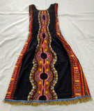 Hebrew Israelite Dashiki Print Stretch-top Dress with Gold or Red Fringes