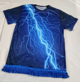 Hebrew Israelite 'Lightning Strike' T-Shirt with Fringes
