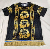Hebrew Israelite 'Judah Lions Rising' Shirt w/ Fringes