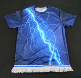 Hebrew Israelite 'Lightning Strike' T-Shirt with Fringes