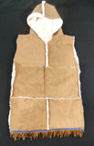 Hebrew Israelite 'Sheepskin' Hodded Garment with Suede Fringes