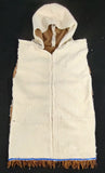 Hebrew Israelite 'Sheepskin' Hodded Garment with Suede Fringes