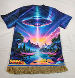 Hebrew Israelite 'Chariot of GOD'  T-Shirt w/ Gold, Blue or Purple Fringes