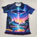 Hebrew Israelite 'Chariot of GOD'  T-Shirt w/ Gold, Blue or Purple Fringes