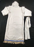 Hebrew Israelite 100% Cotton Heavy Terrycloth Garment with Hood & Cotton Bullion Fringes