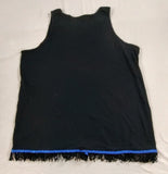 Hebrew Israelite Tank Top Undershirt with Extra Thin Fringes (Black)