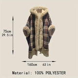 Hebrew Israelite Luxurious Winter Poncho with Hood & Fringes