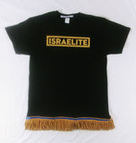 Camiseta ISRAELITA con flecos dorados o negros premium
