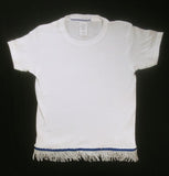 Camiseta hebrea israelita con flecos - Tallas juveniles (Blanco)