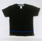 Camiseta hebrea israelita con flecos - Tallas juveniles (negro)