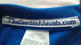 Camiseta hebrea israelita con YHWH (en hebreo antiguo) y flecos dorados premium