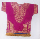 Dashiki estilo túnica israelita hebrea con flecos dorados premium
