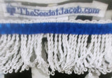 Hebrew Israelite 100% Cotton Caftan with White Fringes & Matching Headwrap