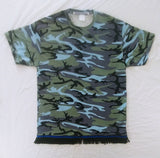 Hebrew Israelite (Light Blue Camo) T-Shirt w/ Premium Black or Silver Fringes