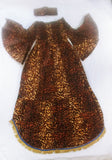 Hebrew Israelite Leopard-Print Stretch-Top Dress w/ Headwrap