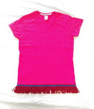 Hebrew Israelite T-Shirt w/ Burgundy Fringes  (Women's Sizes)