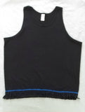 Hebrew Israelite Tank Top with Fringes (Black)