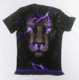 Hebrew Israelite (Purple) Lion of Judah Shirt w/ Fringes