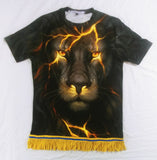 Hebrew Israelite (Black) Lion of Judah Shirt w/ Fringes