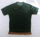 Camisa hebrea israelita (camuflaje verde) con flecos dorados premium