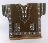 Hebrew Israelite Dashiki w/ Fringes (Brown)