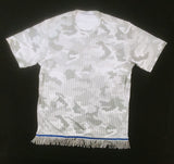 Hebrew Israelite (White Camo) Shirt w/ Premium Silver Fringes