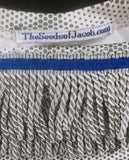Hebrew Israelite (White Camo) Shirt w/ Premium Silver Fringes