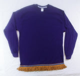 Hebrew Israelite Long-sleeve Shirt w/ Premium Gold Fringes