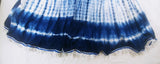 Hebrew Israelite Tie-Dye Long Wrap Skirt w/ White Fringes