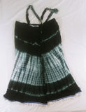 Hebrew Israelite Tie-Dye Long Wrap Skirt w/ White Fringes