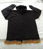 Sudadera con capucha hebrea israelita con flecos premium negros u dorados