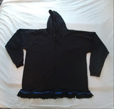 Sudadera con capucha hebrea israelita con flecos premium negros u dorados
