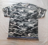 Hebrew Israelite (City Camo) T-Shirt w/ Premium Black, White or Silver Fringes