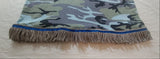 Hebrew Israelite (Light Blue Camo) T-Shirt w/ Premium Black or Silver Fringes