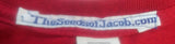 Camiseta hebrea israelita con menorá sagrada y flecos dorados premium (rojo antiguo)