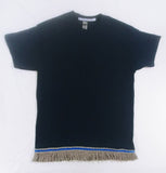 Hebrew Israelite T-Shirt w/ Premium Silver Fringes (Dark Blue)