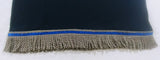 Hebrew Israelite T-Shirt w/ Premium Silver Fringes (Dark Blue)