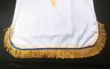 Dashiki hebreo israelita bordado con flecos de lingotes de oro premium (blanco)