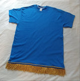Hebrew Israelite Shirt w/ Premium Gold Fringes  (Royal Blue)