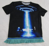 UFO / IFO Deliverance T-Shirt with Black or Teal Fringes