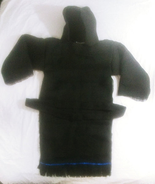 Hebrew Israelite 'Sackcloth and Ashes' Garment with Fringes (Black) < 64" LONG