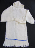 Hebrew Israelite 'Sackcloth and Ashes' Garment with Fringes (White) < 64" LONG
